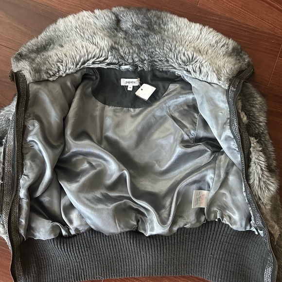 Early 2000s faux fur Chevron bomber - Picture 5 of 5